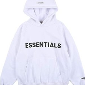 Brand White Essentials Hoodie