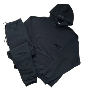 Essentials Fear Of God Black Logo Edition Tracksuit
