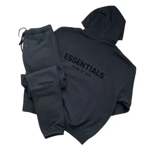 Essentials Fear Of God Black Logo Edition Tracksuit